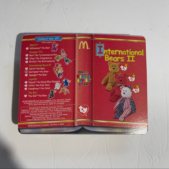 RARE TY McDonalds Teenie Beanie Baby GERMANIA the Bear 1997 Retired W/TAG. - Picture 2 of 4